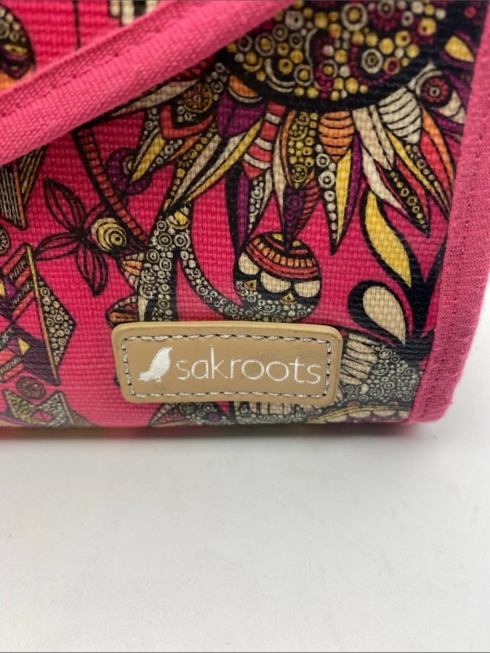 Sakroots Pink Patterned Foldover Clutch